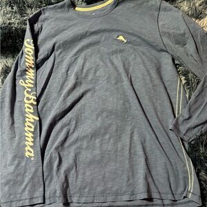 Tommy Bahama Charcoal Long Sleeve Tee
